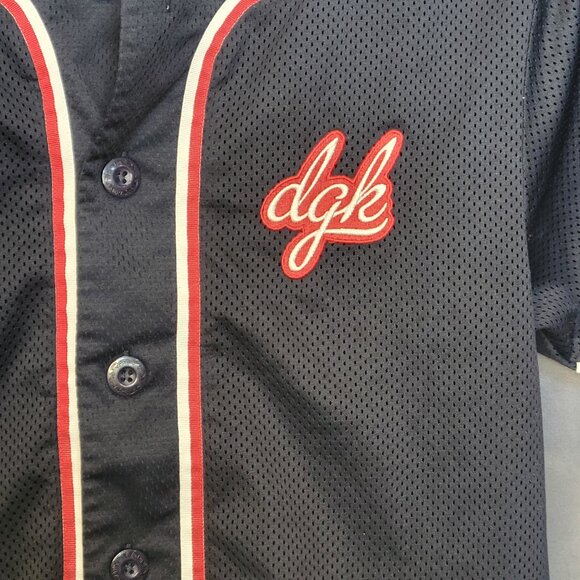 DGK Navy Blue Mesh Jersey Size S - Picture 2 of 7